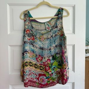 Johnny Was Reversible Silk Tank